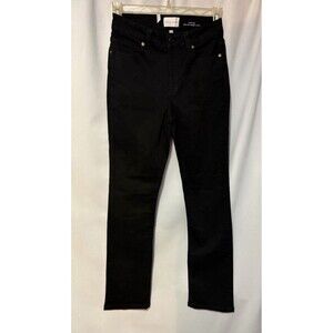 LOLA JEANS Women’s High-Rise Straight Jeans Black 5-Pocket Denim Reg. $180.00